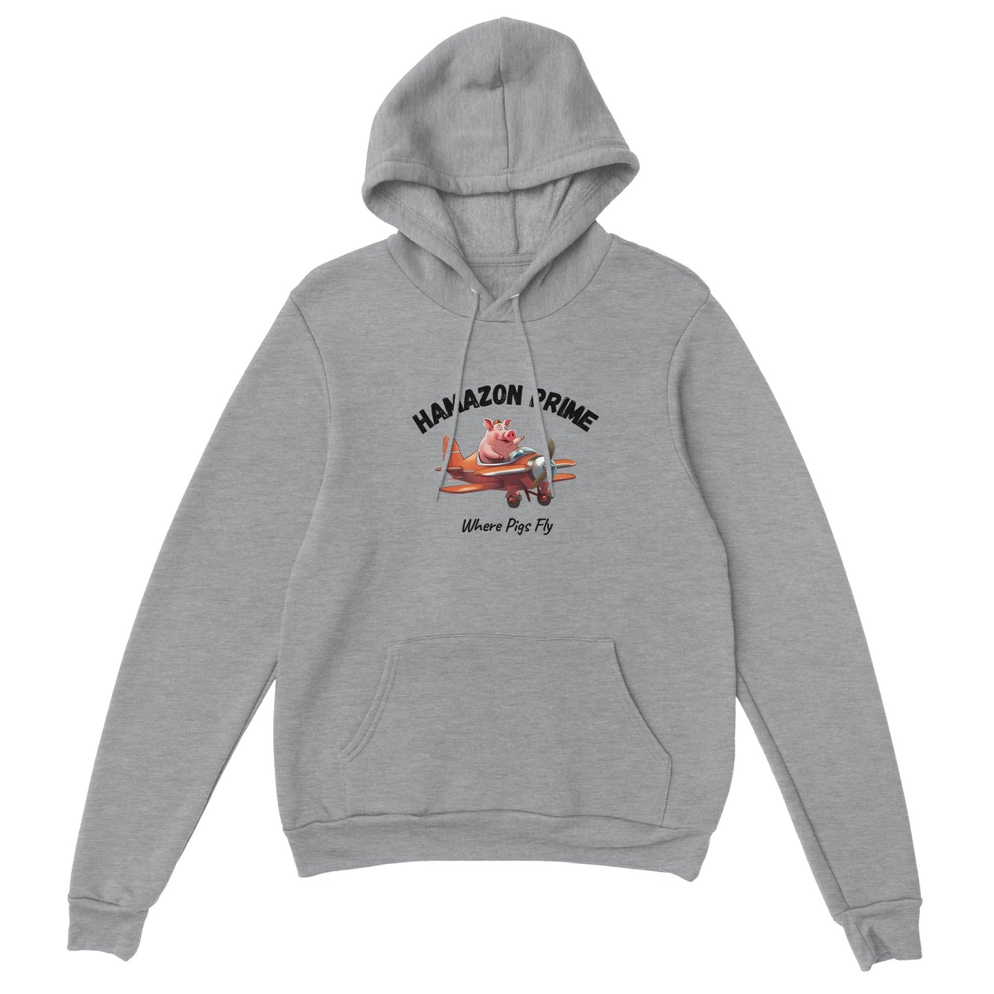 Hamazon Large Pig Logo Hoodie - Black Text