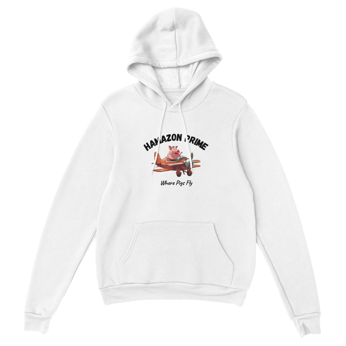 Hamazon Large Pig Logo Hoodie - Black Text