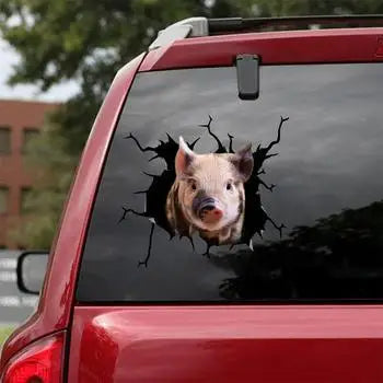 Bustin' Out of the Car Pig Sticker Collection