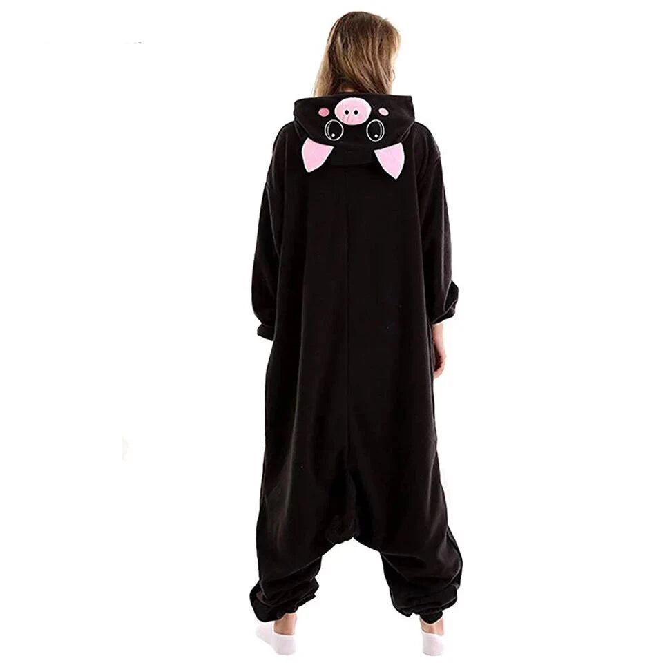 Pink n Black Pig Onesie