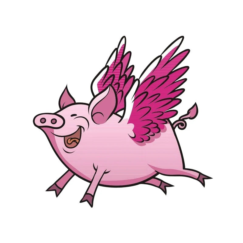 Flying Pig Car Sticker