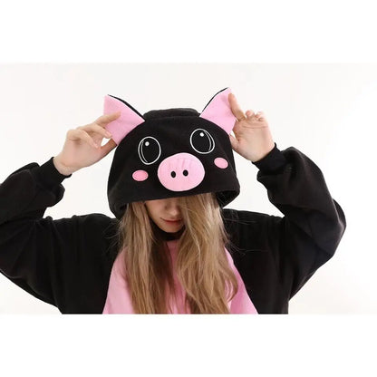 Pink n Black Pig Onesie