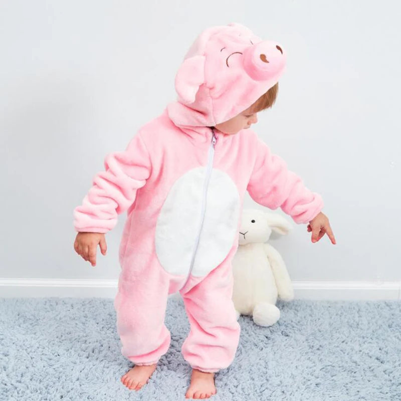 Kid's Adorable Pink Piggy Onesie