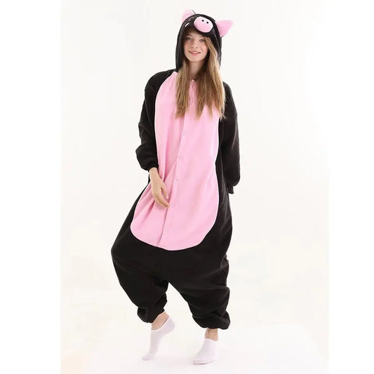 Pink n Black Pig Onesie