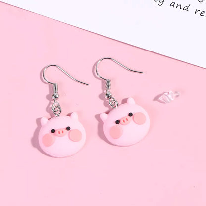 Blushing Cheeks Pig Earrings