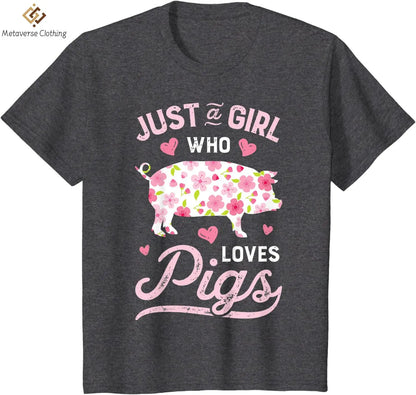 Girl Who Loves Pigs T-Shirt