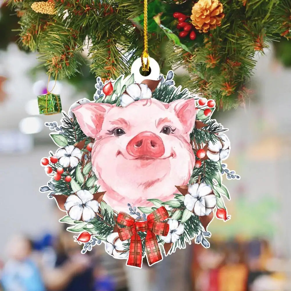 Pig Wreath Ornament