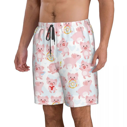 Pigs Out Doin’ Stuff Swim Trunks