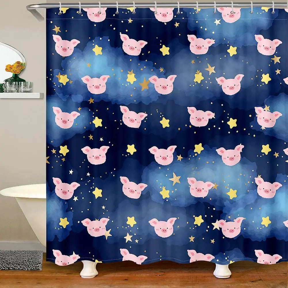 Adorable Pigs Shower Curtain Collection