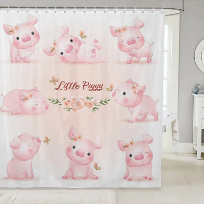 Adorable Pigs Shower Curtain Collection