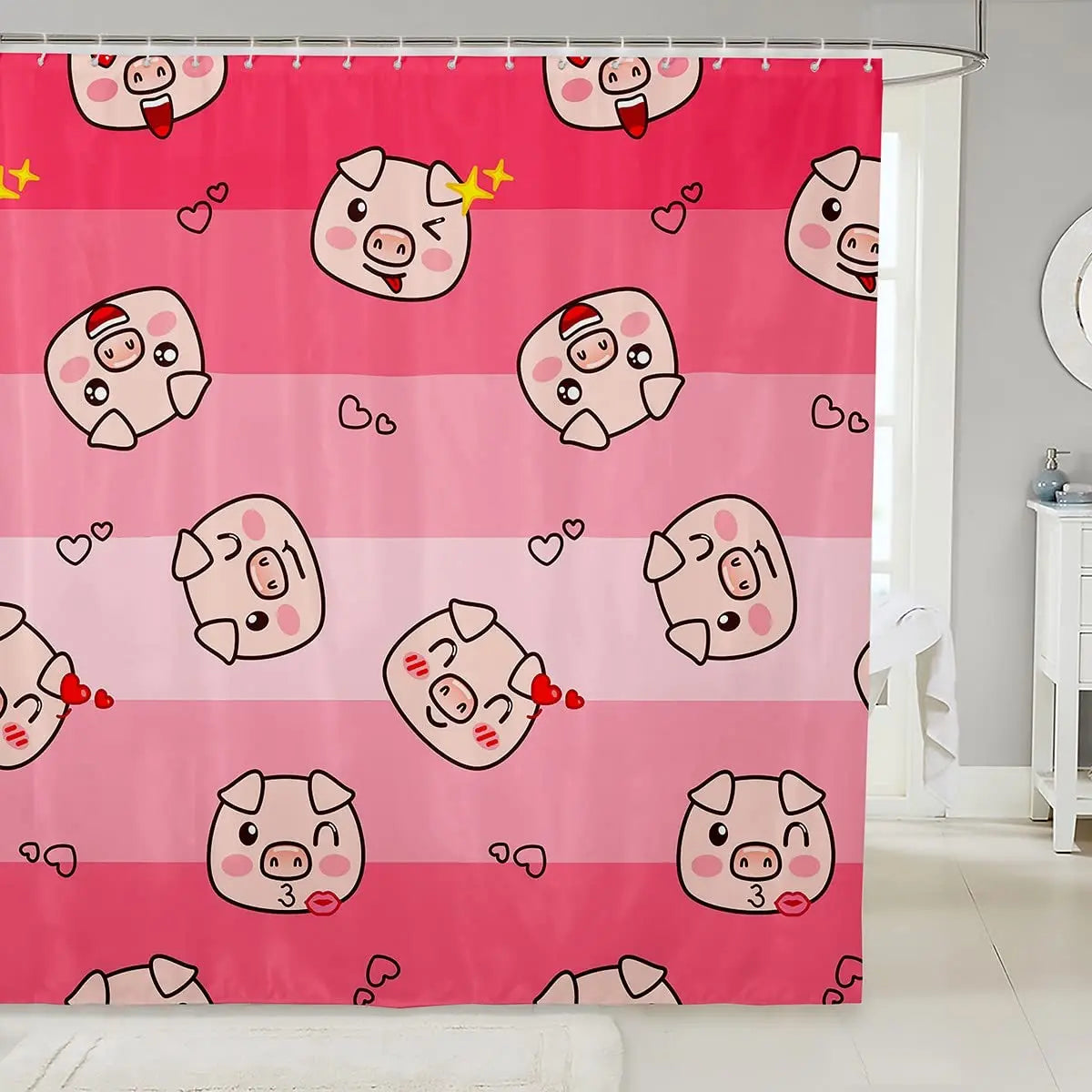 Adorable Pigs Shower Curtain Collection