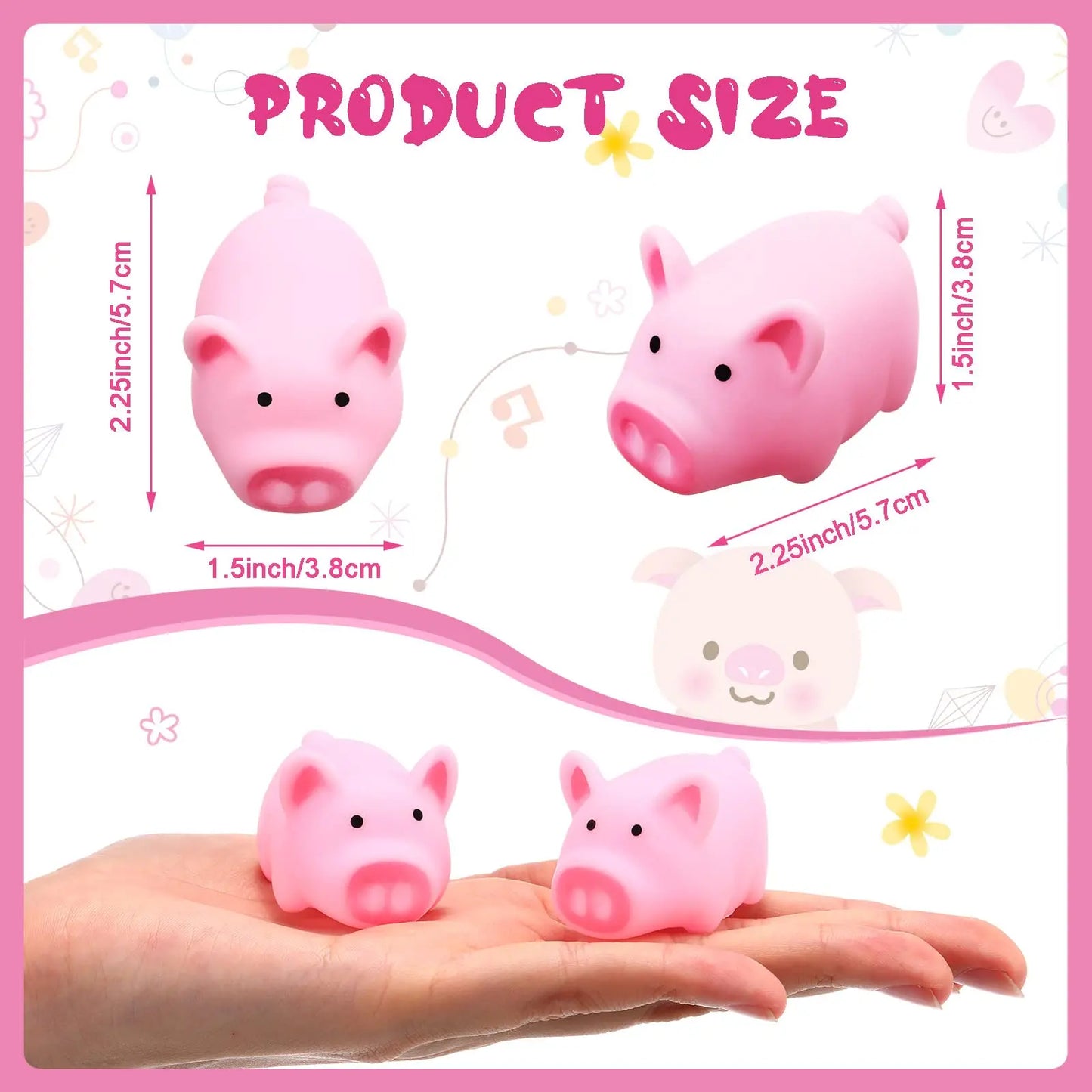 10Pcs Matching Rubber Pigs Set