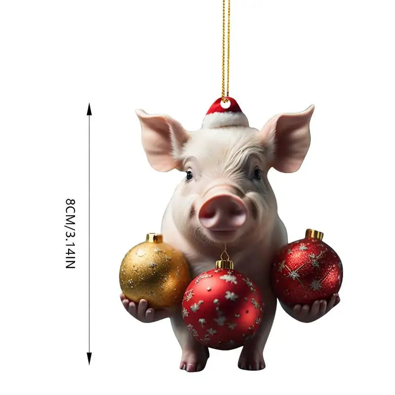 Festive Pigs Ornament Collection