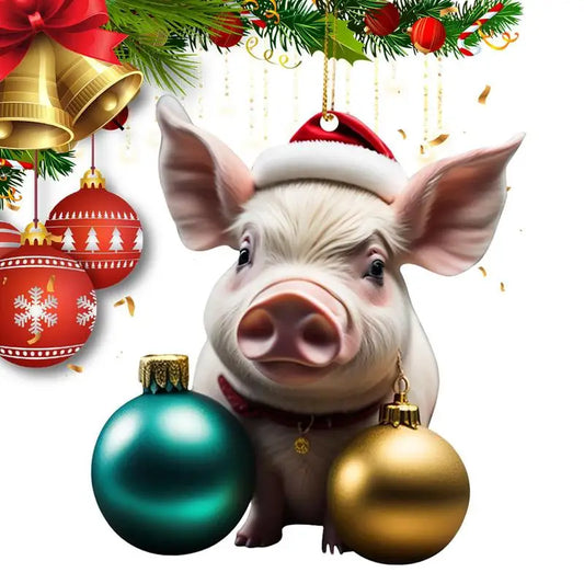 Festive Pigs Ornament Collection