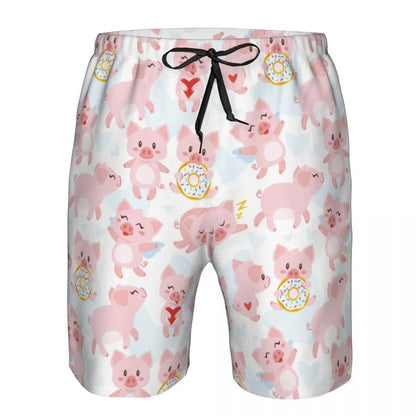 Pigs Out Doin’ Stuff Swim Trunks