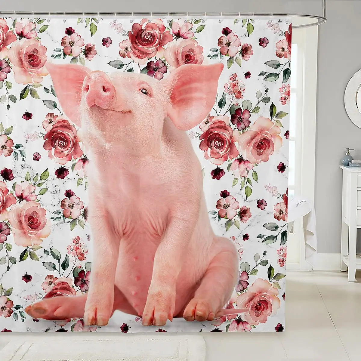 Adorable Pigs Shower Curtain Collection