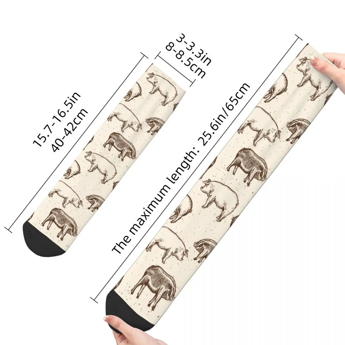 Vintage Farm Pig Socks