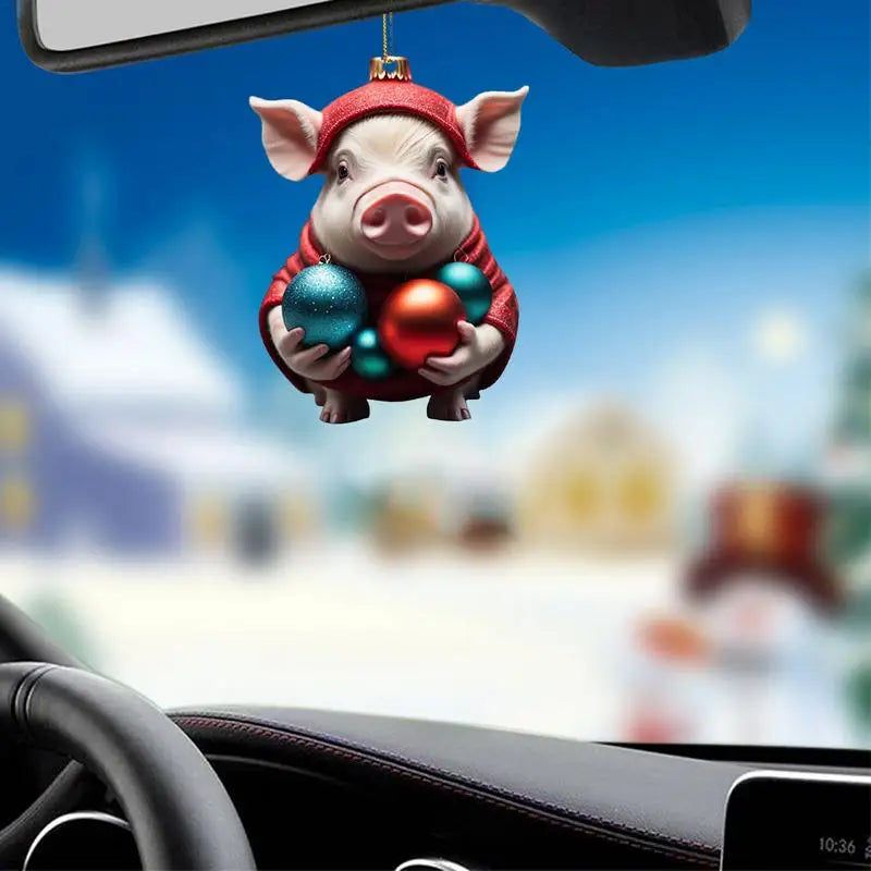 Festive Pigs Ornament Collection