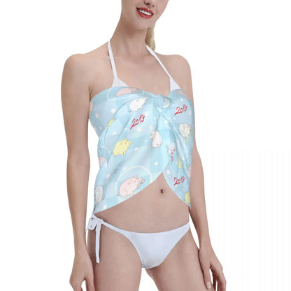 Cute Pigs a Plenty Chiffon Beach Wrap