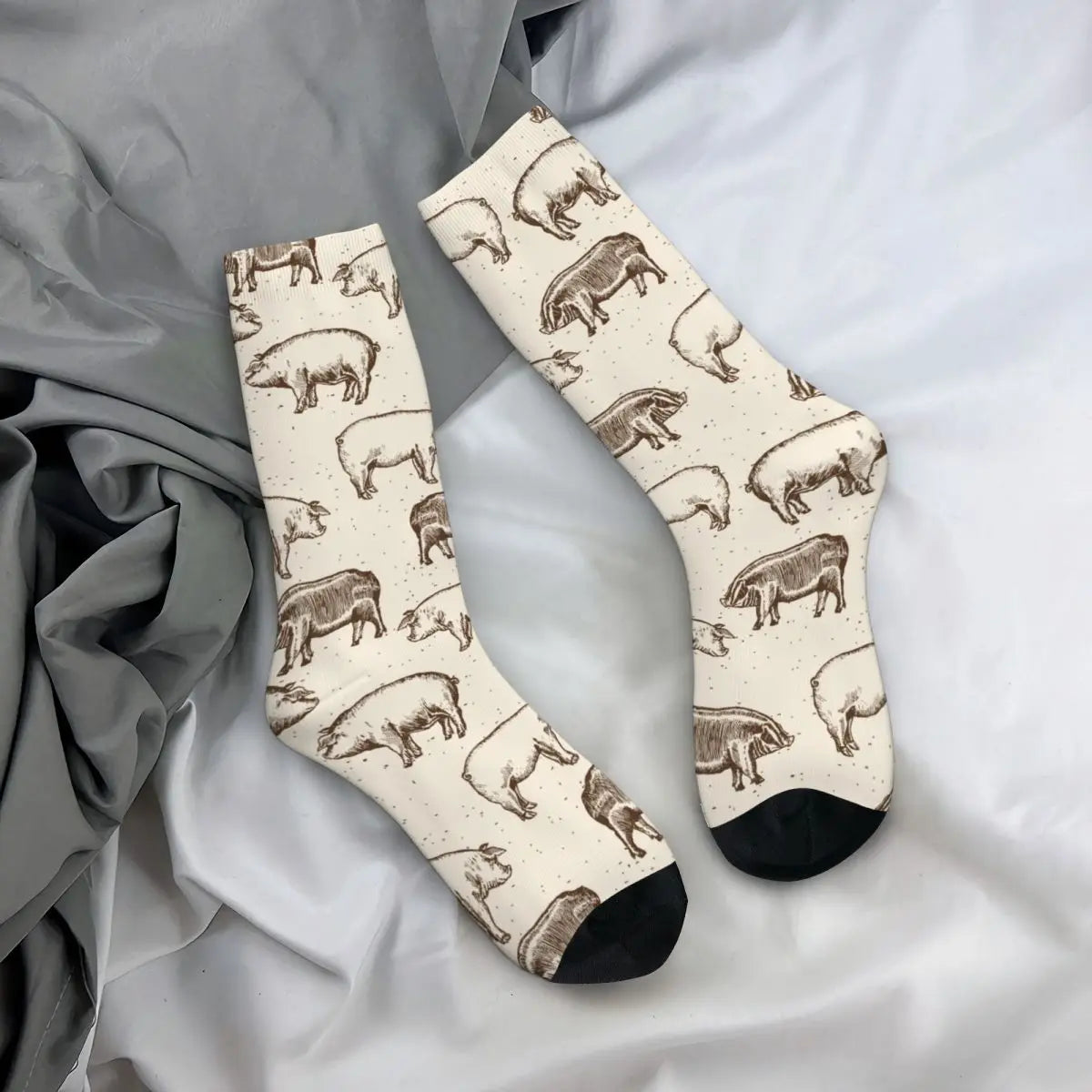 Vintage Farm Pig Socks