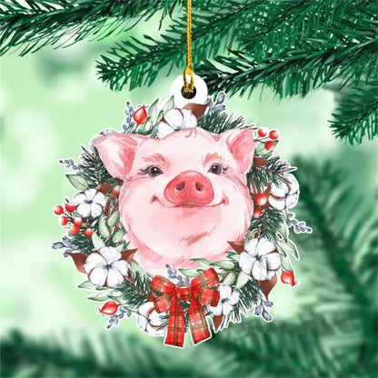 Pig Wreath Ornament