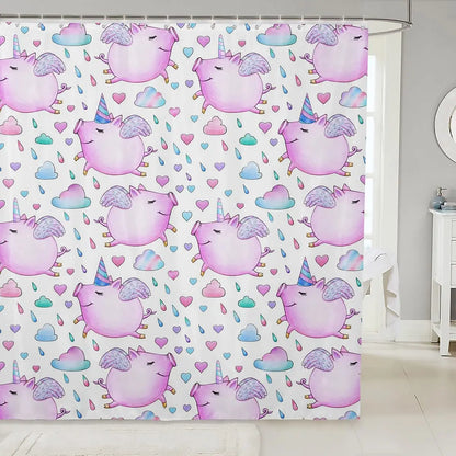 Adorable Pigs Shower Curtain Collection