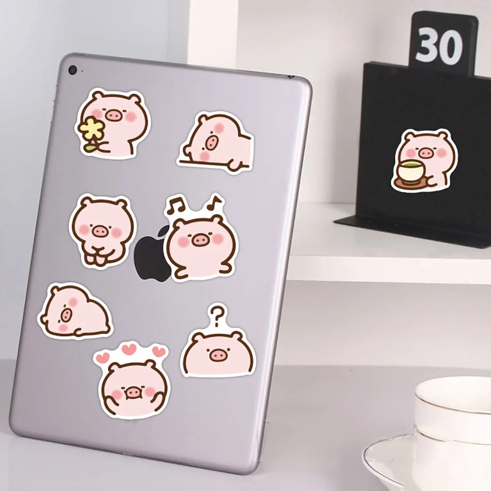 40 Pcs Pigs in Motion Sticker Set