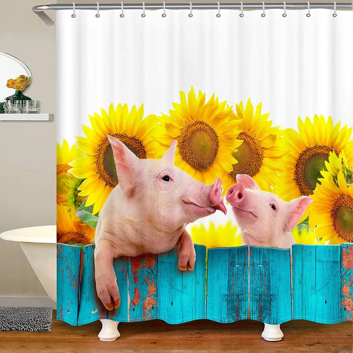 Adorable Pigs Shower Curtain Collection