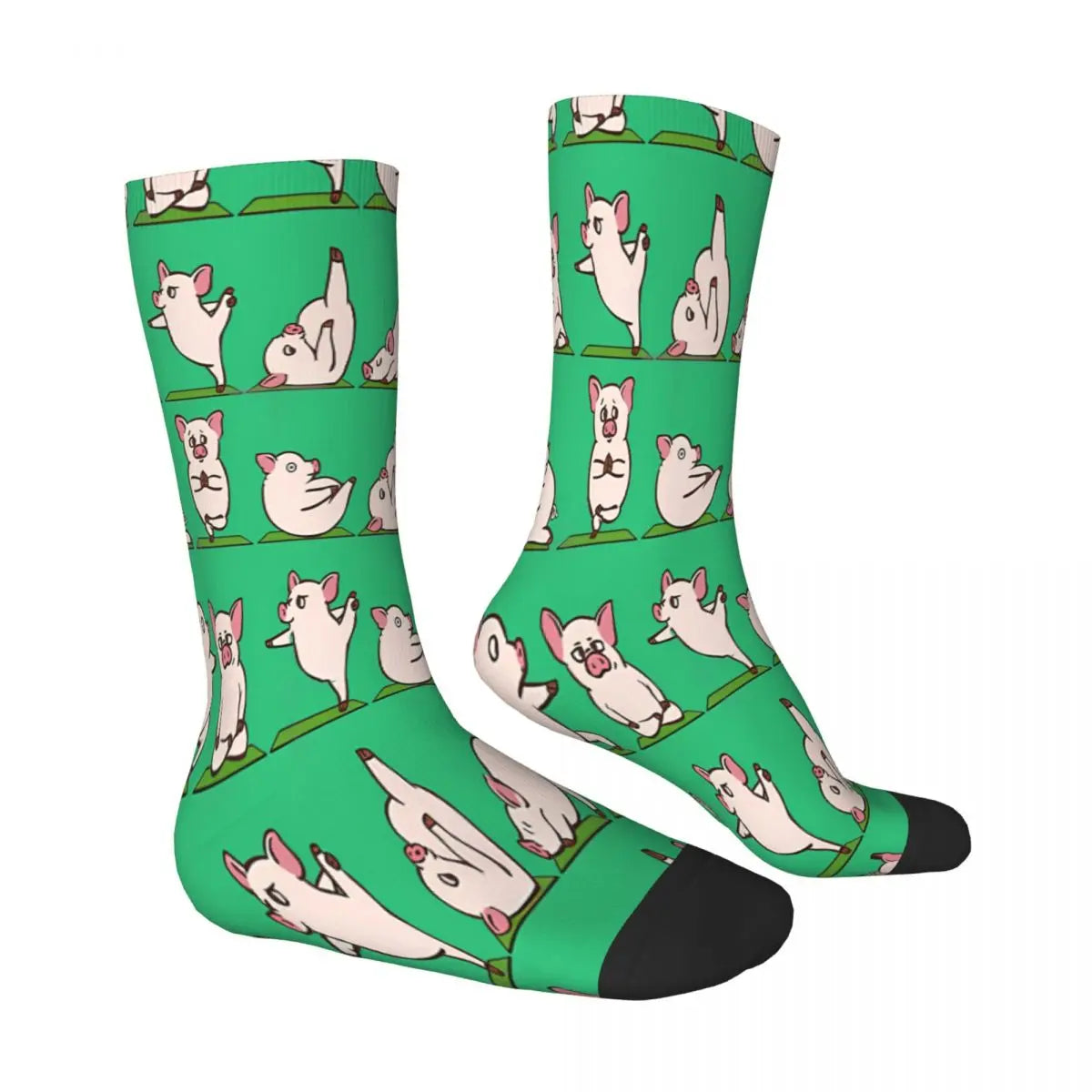 Pigs in Yoga Poses Socks