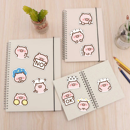 40 Pcs Pigs in Motion Sticker Set