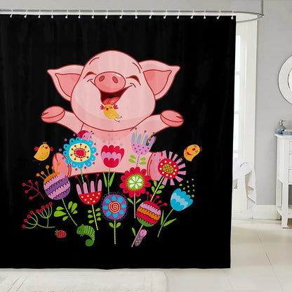 Adorable Pigs Shower Curtain Collection