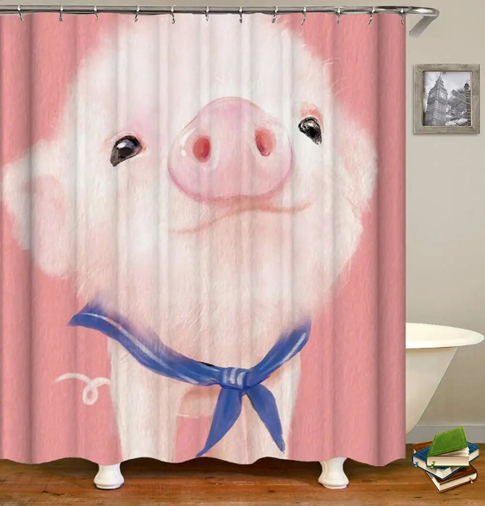 Silly Pigs Shower Curtain Collection