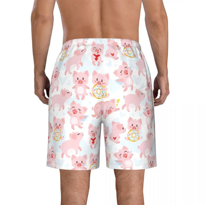 Pigs Out Doin’ Stuff Swim Trunks