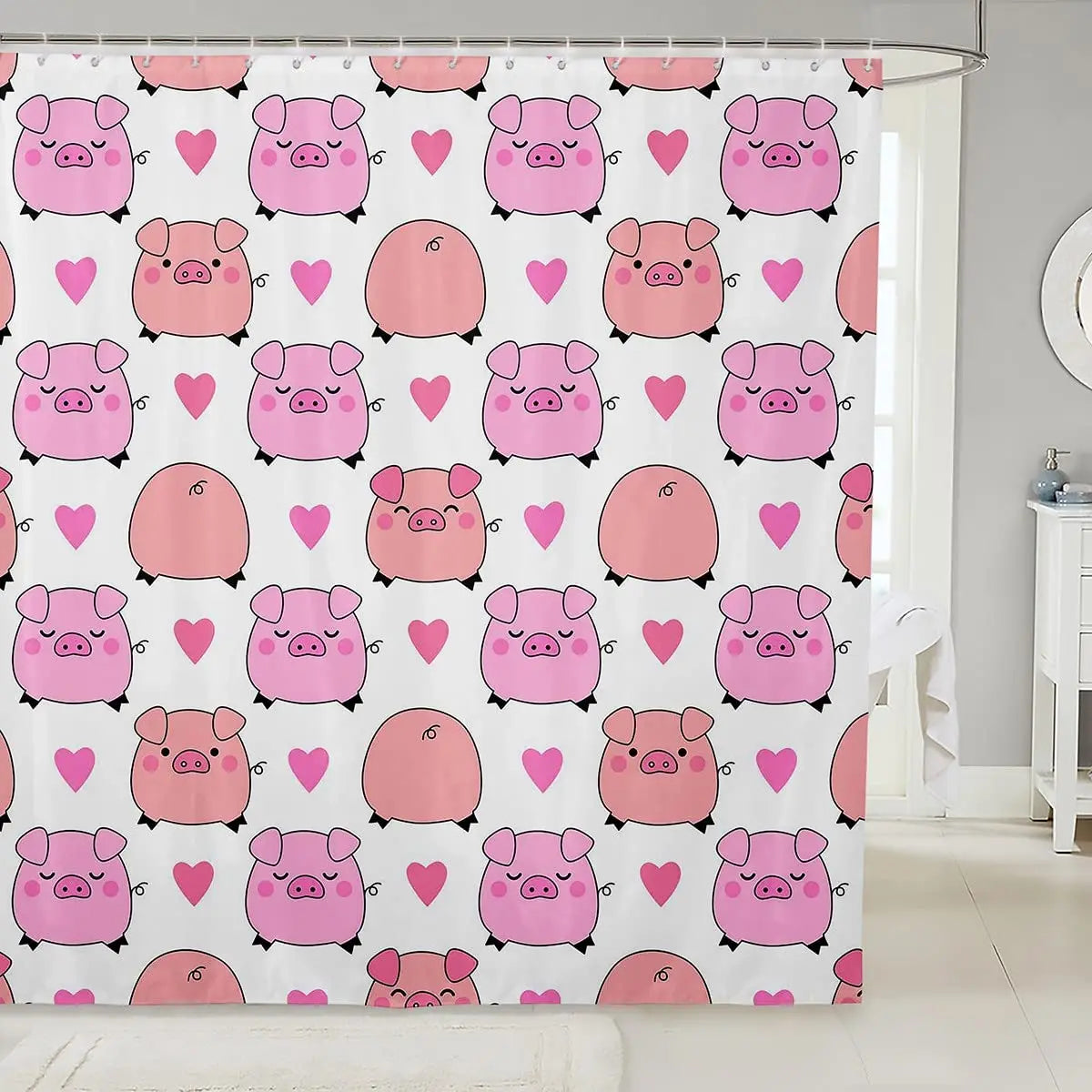 Adorable Pigs Shower Curtain Collection