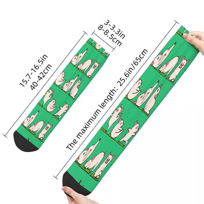 Pigs in Yoga Poses Socks