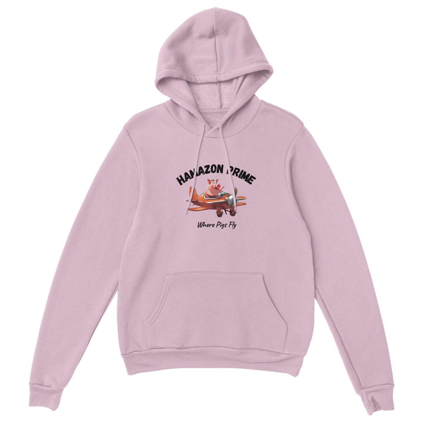 Hamazon Large Pig Logo Hoodie - Black Text