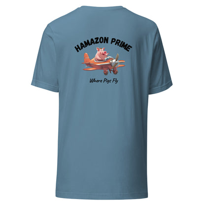 Hamazon Classic Logo (Front) / Large Pig Logo (Back) T-Shirt