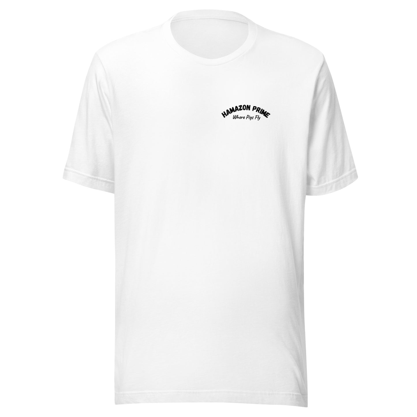 Hamazon Classic Logo (Front) / Large Pig Logo (Back) T-Shirt